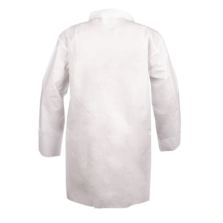 DEFENDER II™ Microporous Lab Coat with 4 - Snap Front, Collar + Pockets, 1 case (30 pieces) - Gorvex.com