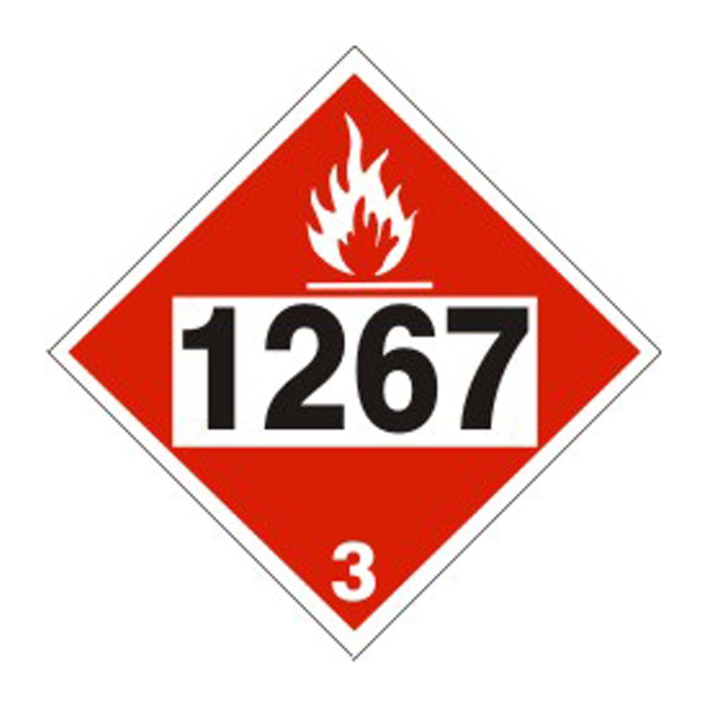 1267 Petroleum Crude Oil - Class 3 Placard