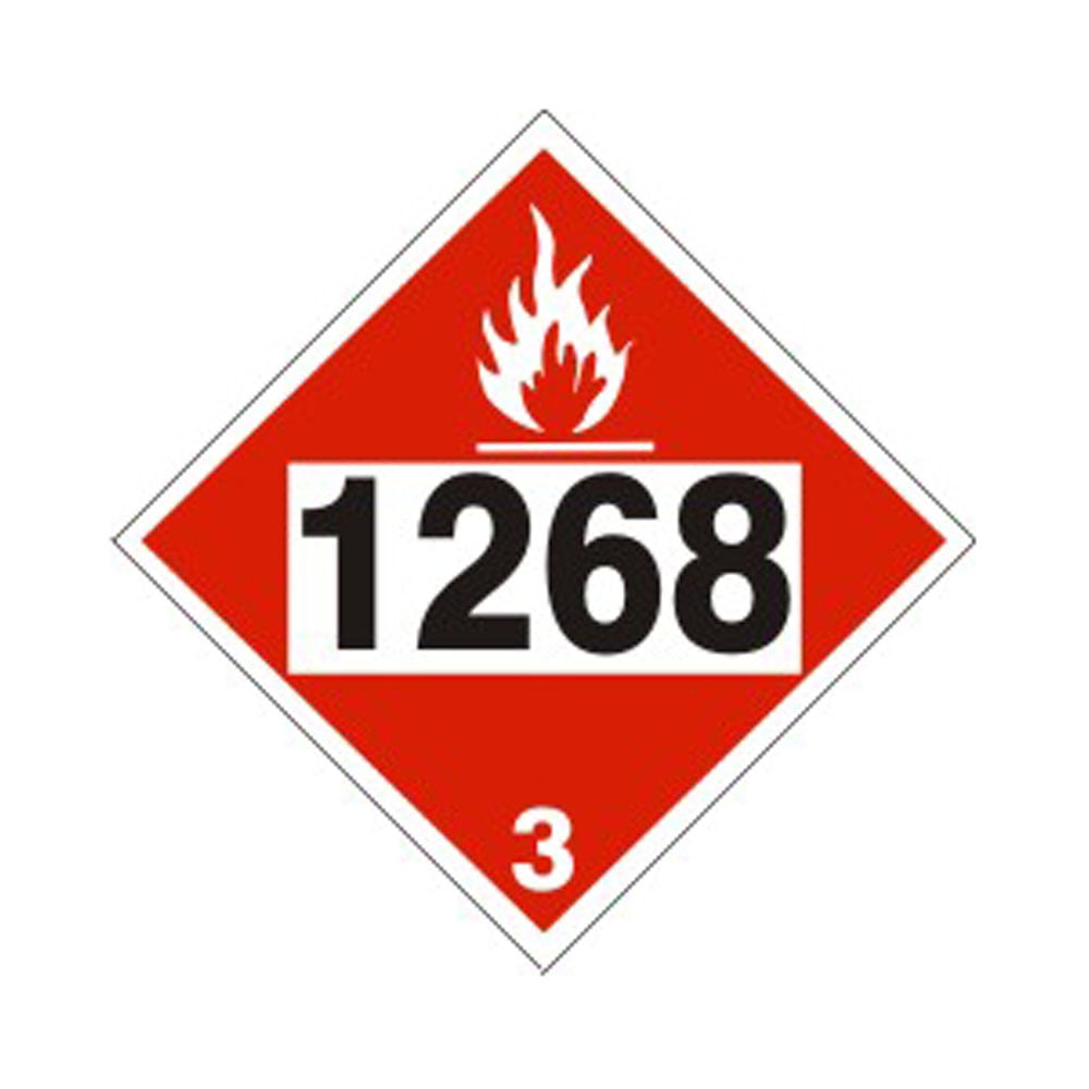 1268 Petroleum Distillates n.o.s.- Class 3 Placard