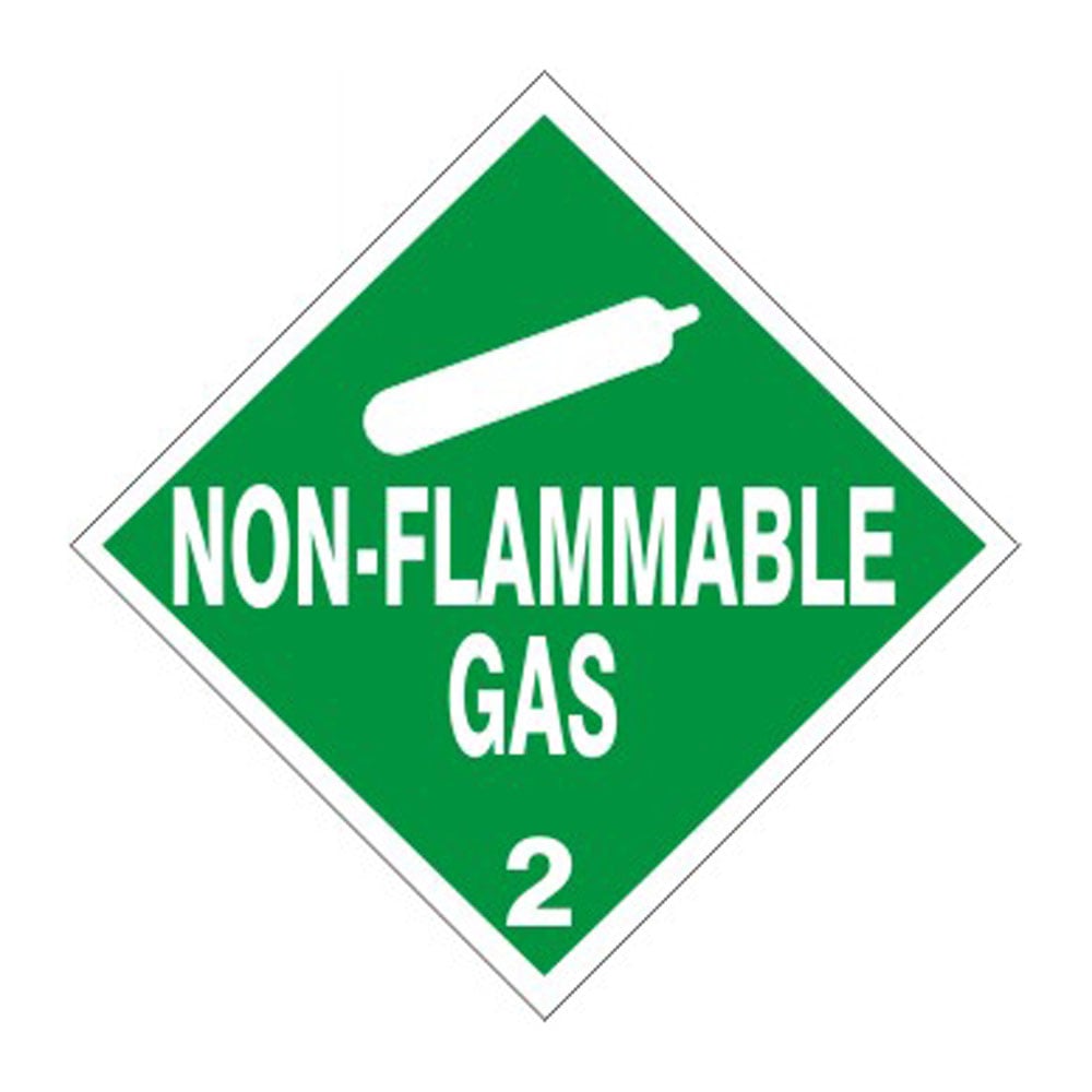 Non-Flammable Gas - Class 2 Placard