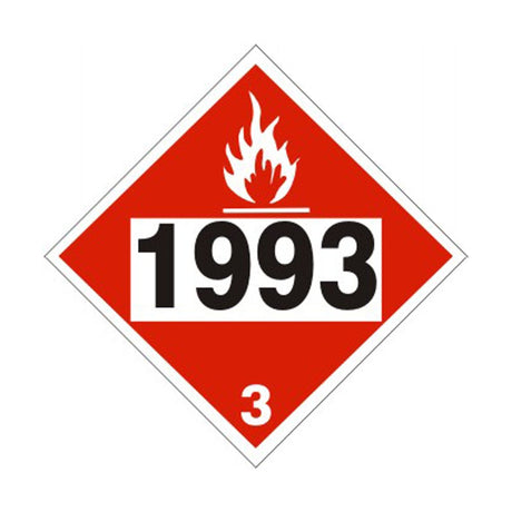 1203 Gasoline, Gasohol, Petrol - Class 3 Placard