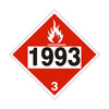 1993 Flammable Liquid, Combustible Liquid - Class 3 Placard