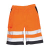 Portwest E043 Series Hi Vis Poly-Cotton Shorts with Contrast Panel