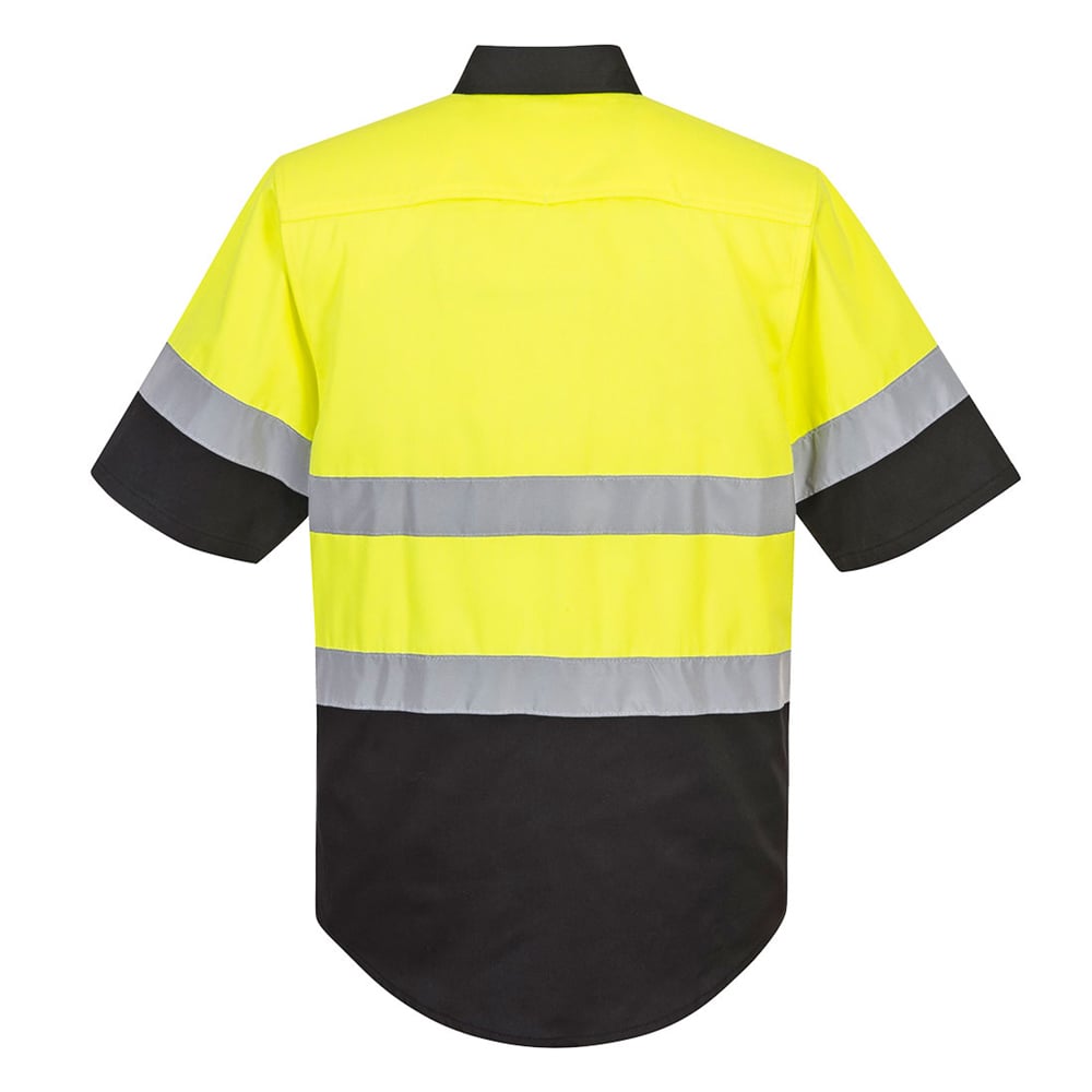 Portwest E067 Series Two Tone Class 2 Hi Vis Short Sleeve Work Shirt