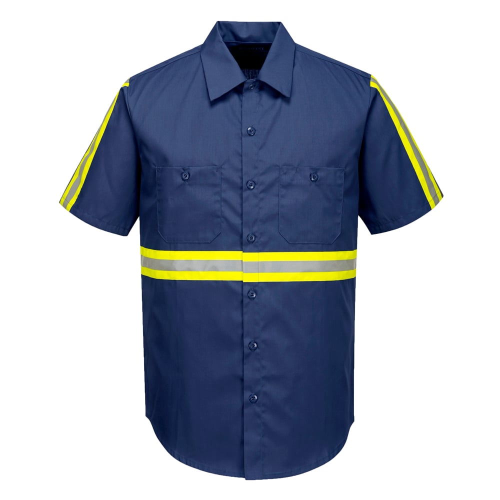 Portwest F124 Iona Short-Sleeved Xtra Shirt with Reflective Tape