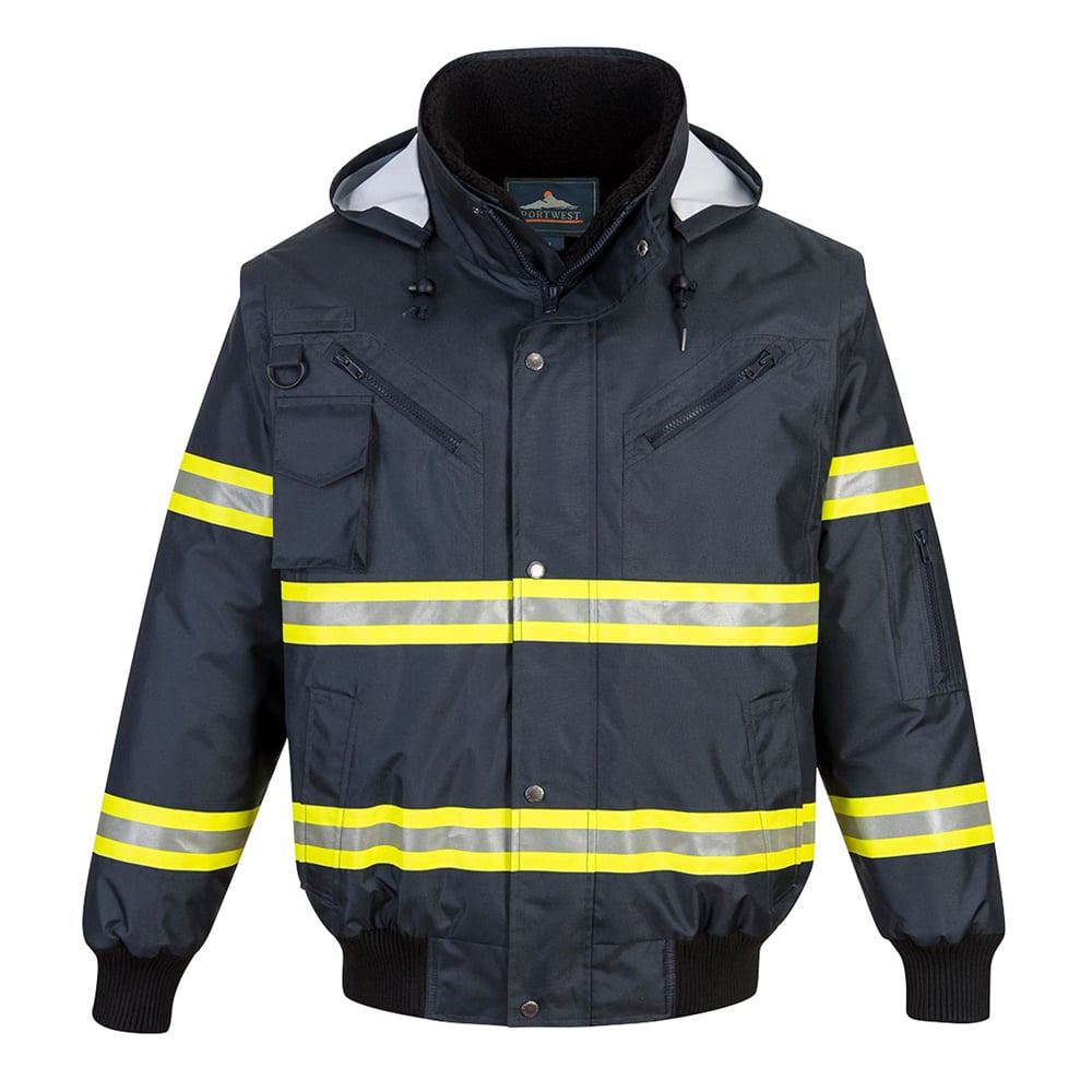 Portwest F126 Iona Enhanced Bomber Jacket with Detachable Hood