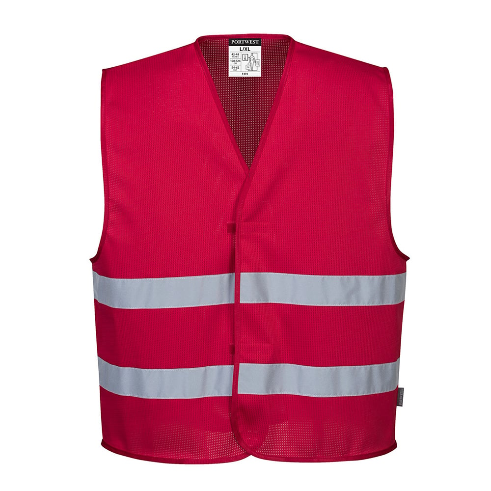 Portwest F374 MeshAir Iona Safety Vest with Hook & Loop Closure