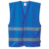 Portwest F474 Iona Enhanced Visibility Vest with Hook & Loop Closure