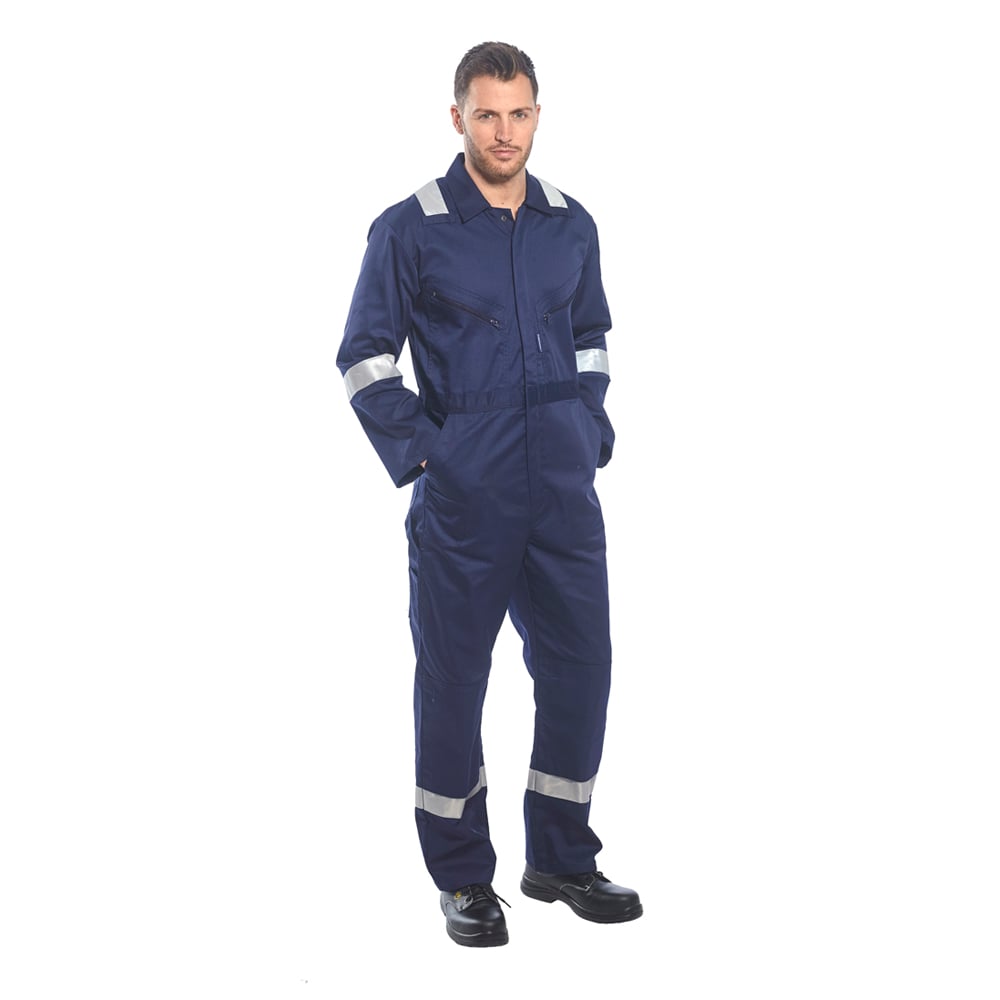 Portwest F813 Iona Polycotton Coverall with Reflective Tape