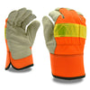 Thinsulate® Lined Pigskin Leather Palm Glove with Hi Vis Back, 1 dozen (12 pairs)