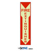 Fire Extinguisher Glow on Down Arrow - Fire Protection Sign - Gorvex.com