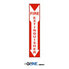 Fire Extinguisher Red on White Down Arrow - Fire Protection Sign - Gorvex.com