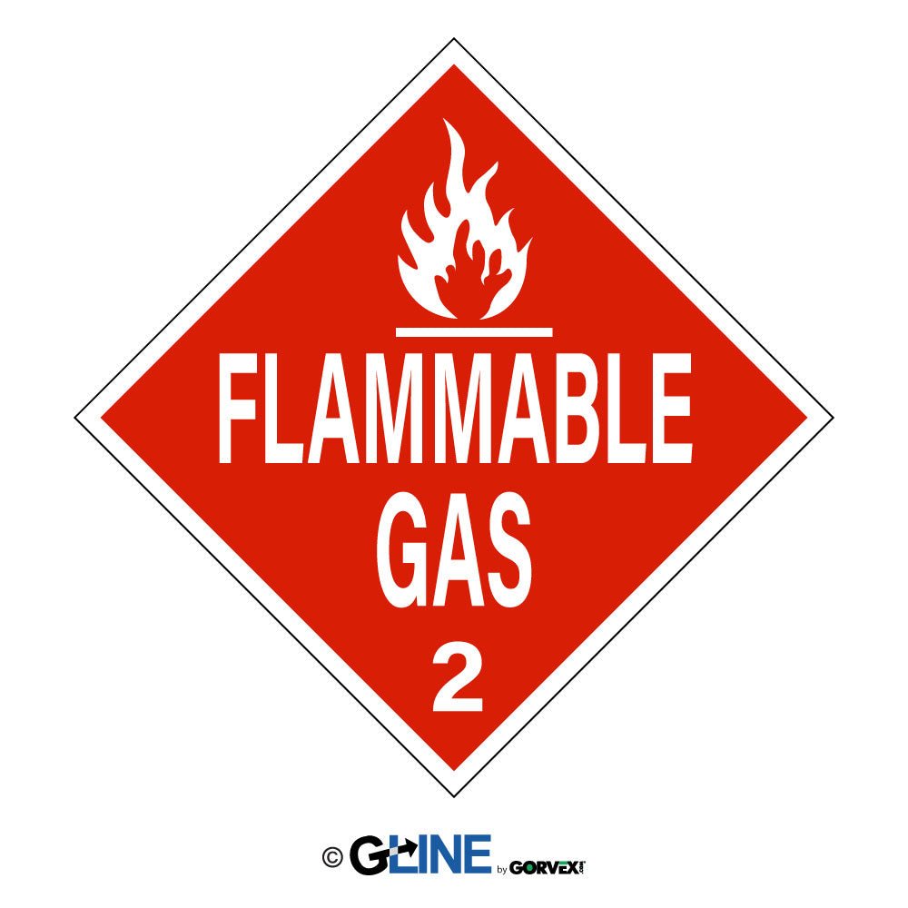 Flammable Gas - Class 2 DOT Placard - Gorvex.com