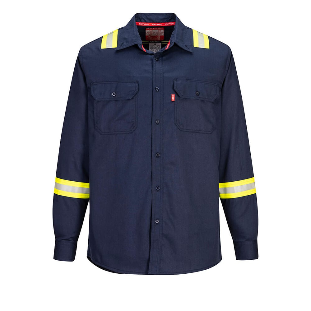 Portwest FR706 Bizflame 88/12 Lightweight FR Shirt with Contrast Tape