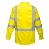 Portwest FR95 Bizflame 88/12 FR Hi Vis Shirt with Button Closure