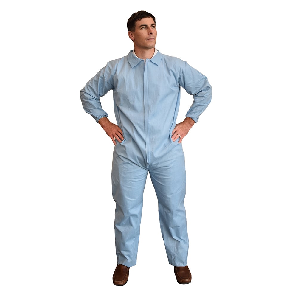 DEFENDER FR™ Blue Limited FR Coverall with Elastic Wrist & Back, 1 case (25 pieces)