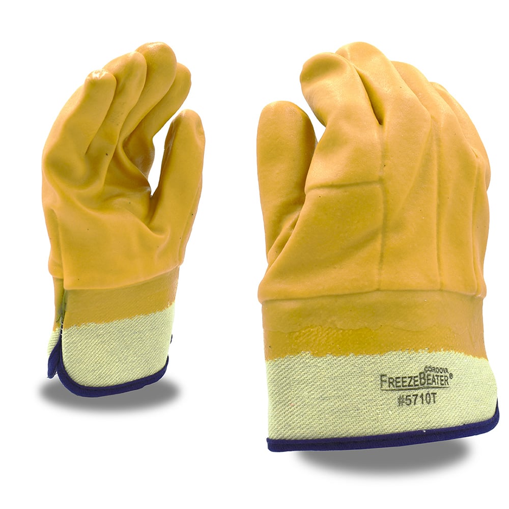 FreezeBeater® Double Dip Textured Insulated PVC Gloves/Safety Cuff, 1 dozen (12 pairs) - Gorvex.com