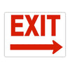 Exit Sign With Right Arrow - Red on White