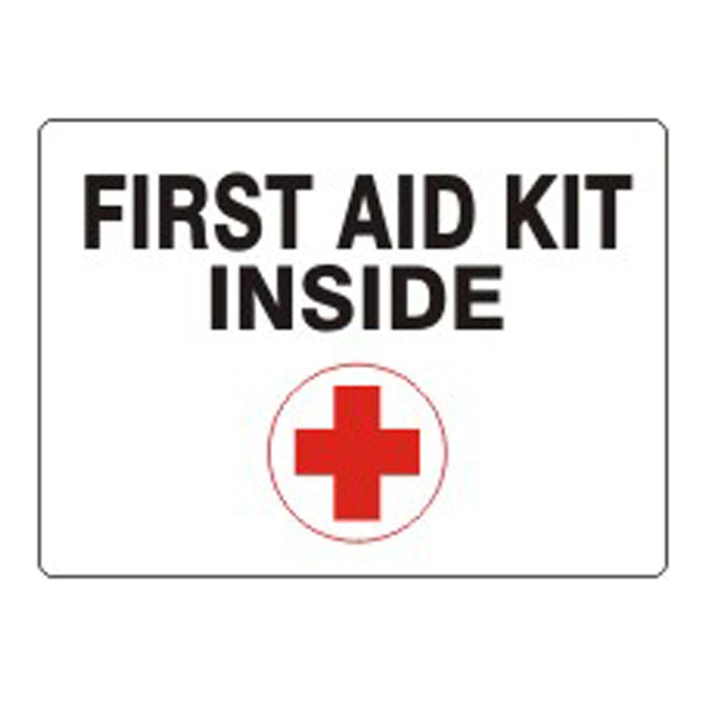 First Aid Kit Inside With Picto of Red Cross Symbol - General Sign