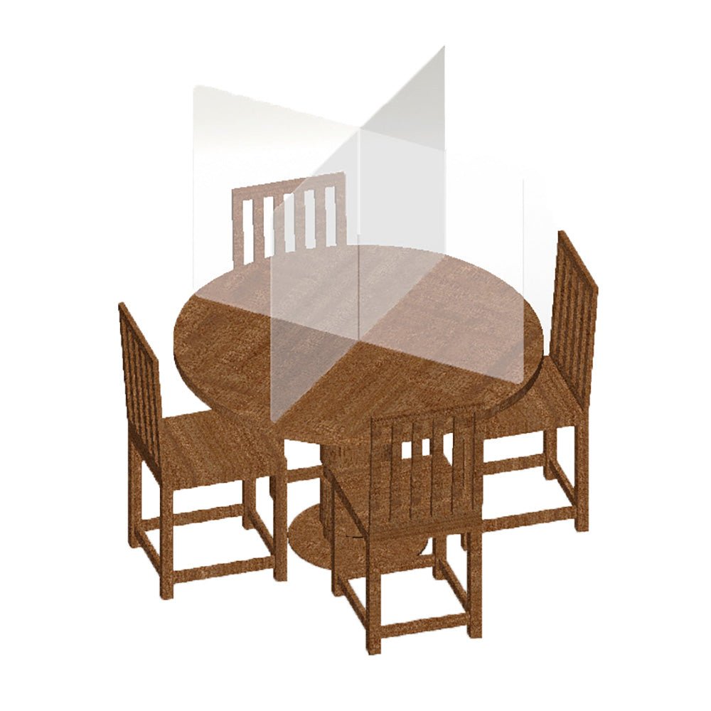 G - Line 3134 X - Shape Table Top Acrylic Divider - Gorvex.com