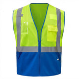 G - Line Eco - Friendly Class 2 Hi - Vis Vest with Colored Trim & Bottom - Gorvex.com