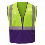 G - Line Eco - Friendly Class 2 Hi - Vis Vest with Colored Trim & Bottom - Gorvex.com