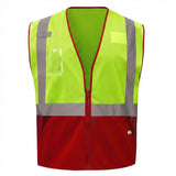 G - Line Eco - Friendly Class 2 Hi - Vis Vest with Colored Trim & Bottom - Gorvex.com