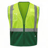 G - Line Eco - Friendly Class 2 Hi - Vis Vest with Colored Trim & Bottom - Gorvex.com