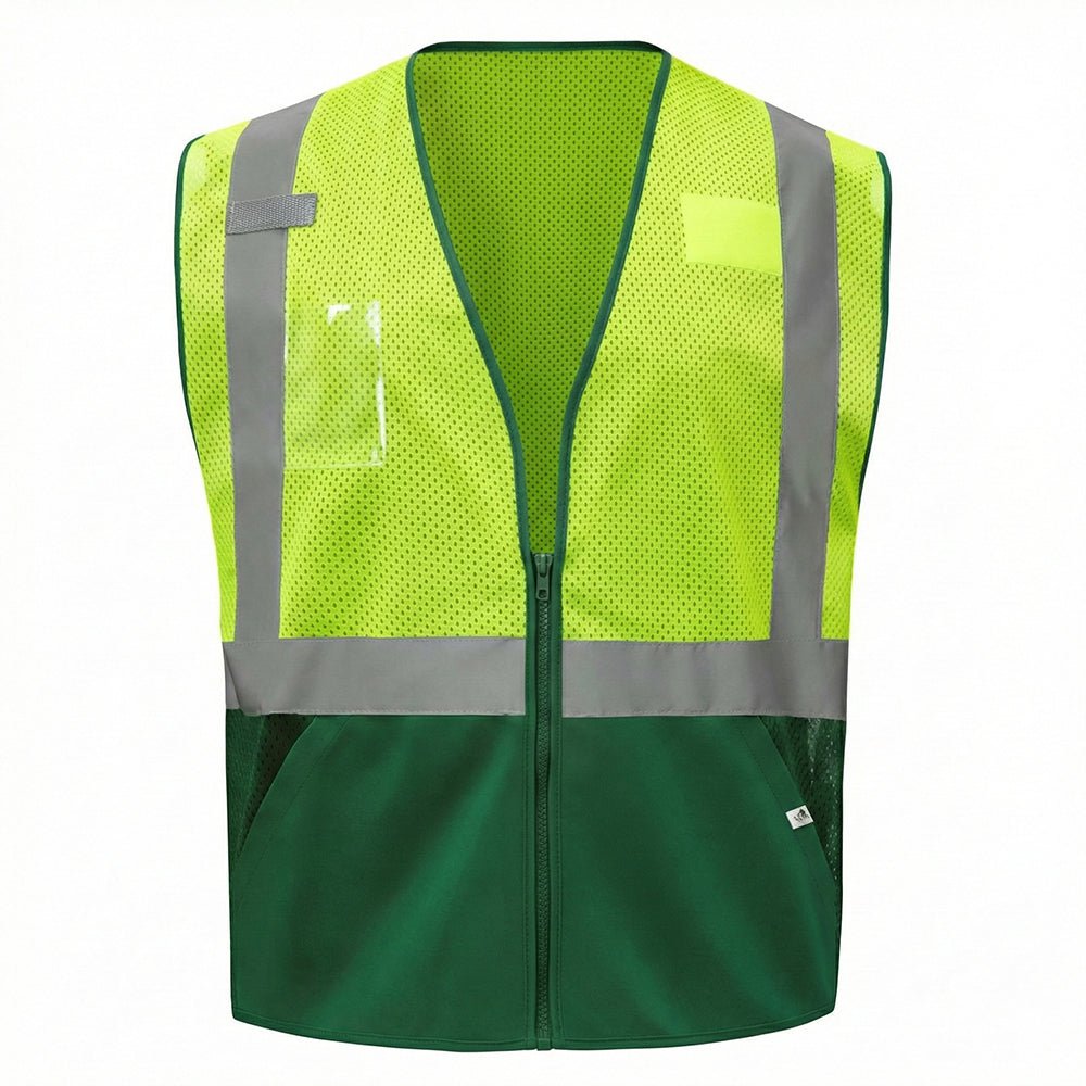 G - Line Eco - Friendly Class 2 Hi - Vis Vest with Colored Trim & Bottom - Gorvex.com