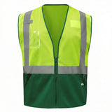 G - Line Eco - Friendly Class 2 Hi - Vis Vest with Colored Trim & Bottom - Gorvex.com