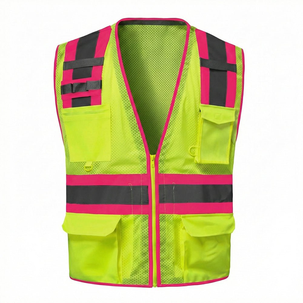 G - Line Hi - Vis Class 2 Mesh Vest with Colored Trim - Gorvex.com