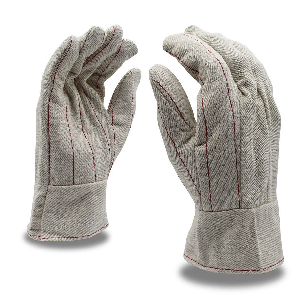 G - Line Nap - In Double Palm Cotton/Polyester Gloves, Quilted + Band Top, 1 dozen (12 pairs) - Gorvex.com