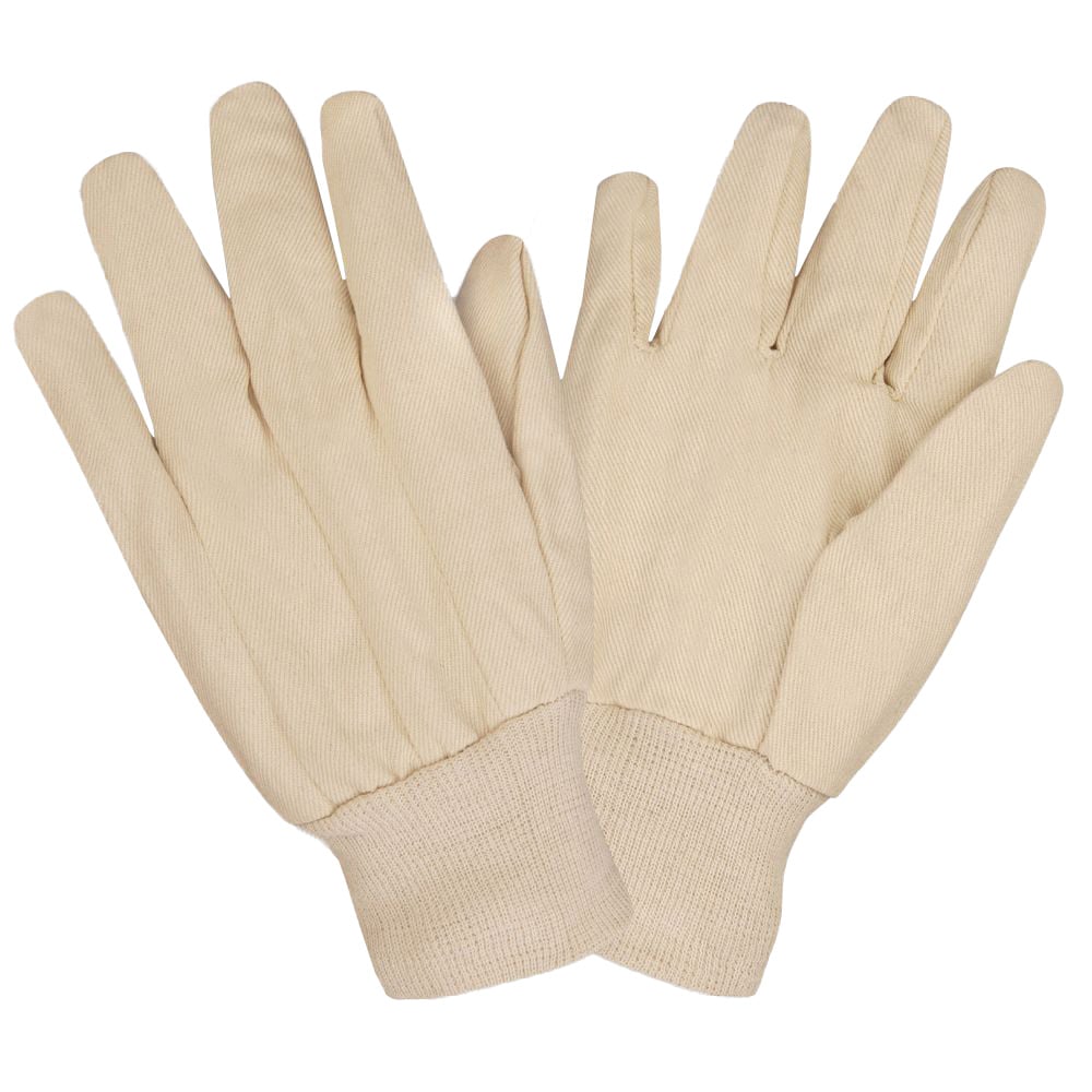 G - Line Premium 8 - ounce Cotton Canvas Gloves, Knit Wrist, 1 dozen (12 pairs) - Gorvex.com