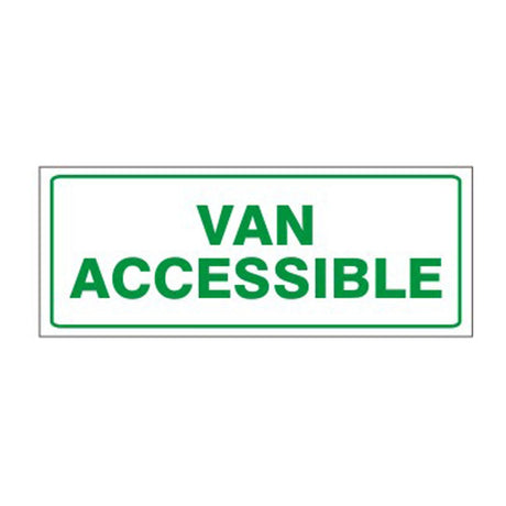 Van Accessible - Handicapped Parking Sign