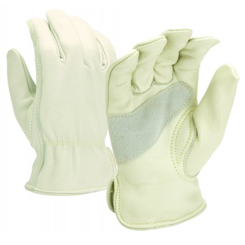 Pyramex GL2005K Grain Cowhide Driver Split Palm Patch Gloves, 1 pair