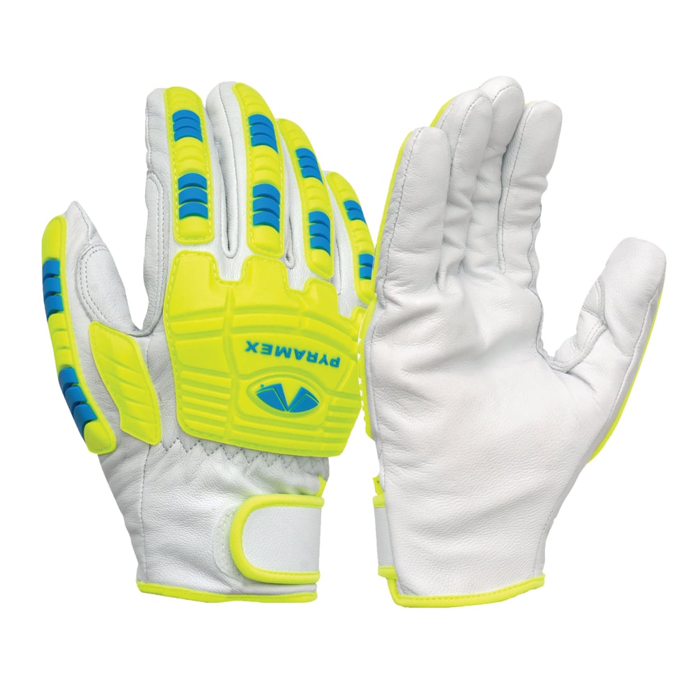 Pyramex GL3004CW Premium Grain Goatskin A7 Cut Impact Protect Gloves, 1 pair