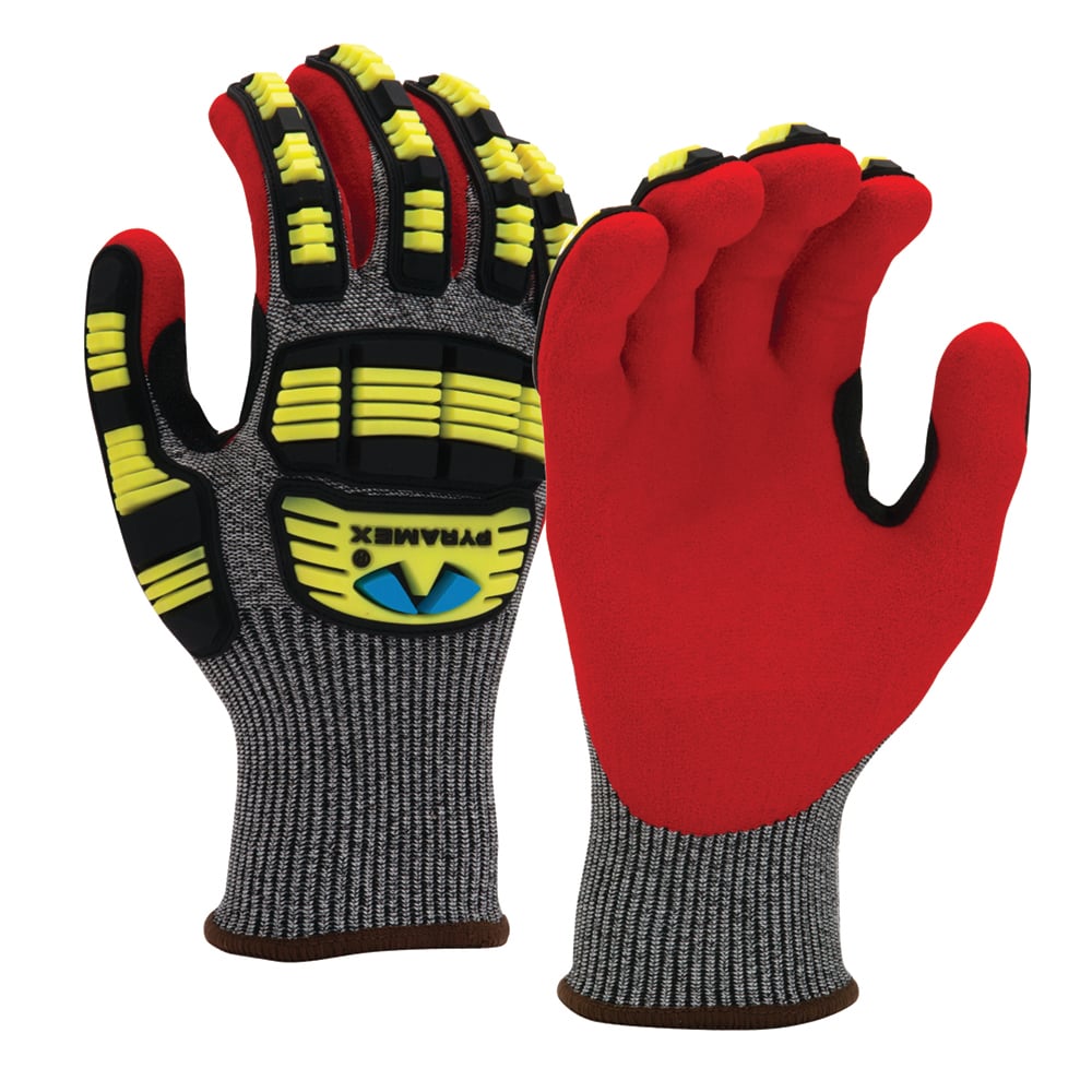 Pyramex GL609C Cut Level A5 Glove with Sandy Nitrile + TPR, 1 pair