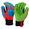 Pyramex GL804C Winter Cotton Corded Palm A3 Cut TPR Insulated Gloves, 1 pair
