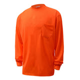 Non-ANSI Hi-Vis Safety T-Shirt, Long Sleeves with Chest Pocket