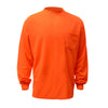 Non-ANSI Hi-Vis Safety T-Shirt, Long Sleeves with Chest Pocket