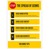Stop the Spread of Germs - Germ and Virus Prevention Sign