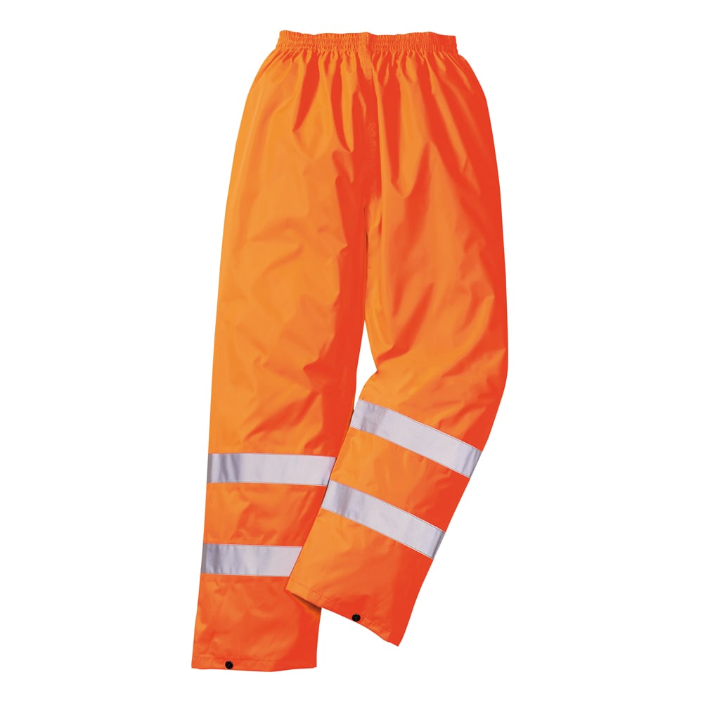 Portwest H441 Series Hi Vis Rain Trousers with Snap Adjustable Hems