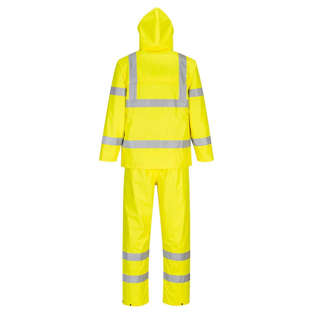 Portwest H448 Hi-Vis Packaway Rain Suit with Vented Back Yoke