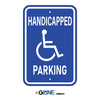 Handicapped Picto Parking - Handicapped Parking Sign, 18x12, Blue/White, Aluminum - Gorvex.com