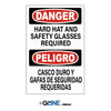 Hard Hat and Safety Glasses Required Peligro Casco Duro y Sign - Gorvex.com