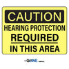 Hearing Protection Required in This Area - Caution Sign - Gorvex.com