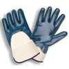 Heavy Nitrile Supported Smooth Palm Gloves/Jersey Lined + Safety Cuff, 1 dozen (12 pairs) - Gorvex.com