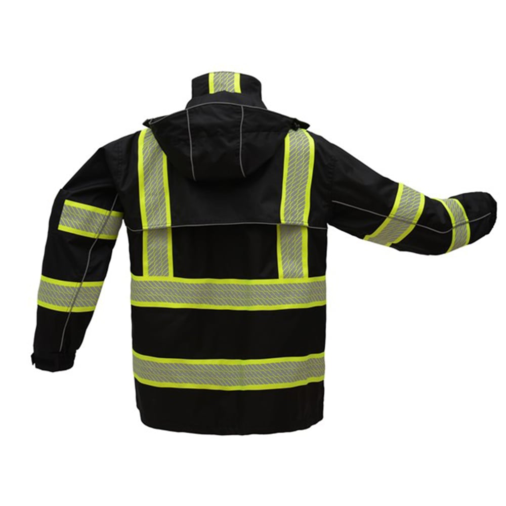 Hi - Vis Safety Rain Coat with Segment Tape, Class 3 - Gorvex.com