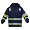 Hi - Vis Safety Rain Coat with Segment Tape, Class 3 - Gorvex.com