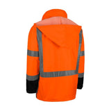 Hi - Vis Safety Rain Jacket, Hooded, Class 3 Premium - Gorvex.com